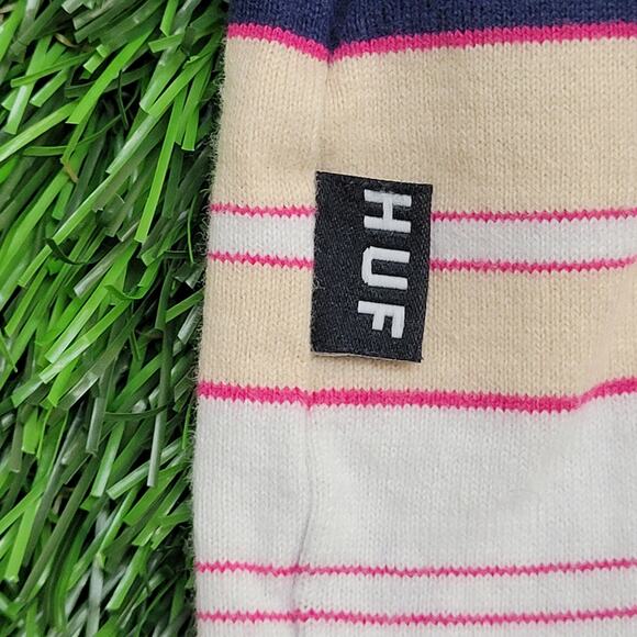 HUF Stripes Shirt Womens 2XL 24x27 Pink Blue - Picture 13 of 13